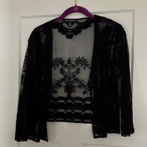 Nina Leonard Black Lace Camisole